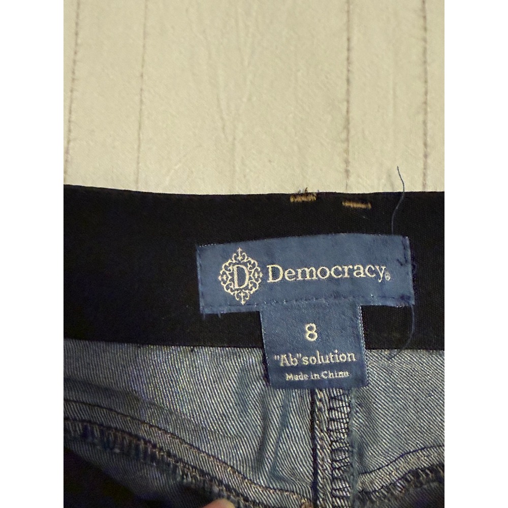 Democracy Ab solution Straight Leg Jeans Medium Wash Blue Size 8 Stretch Denim - Picture 3 of 5